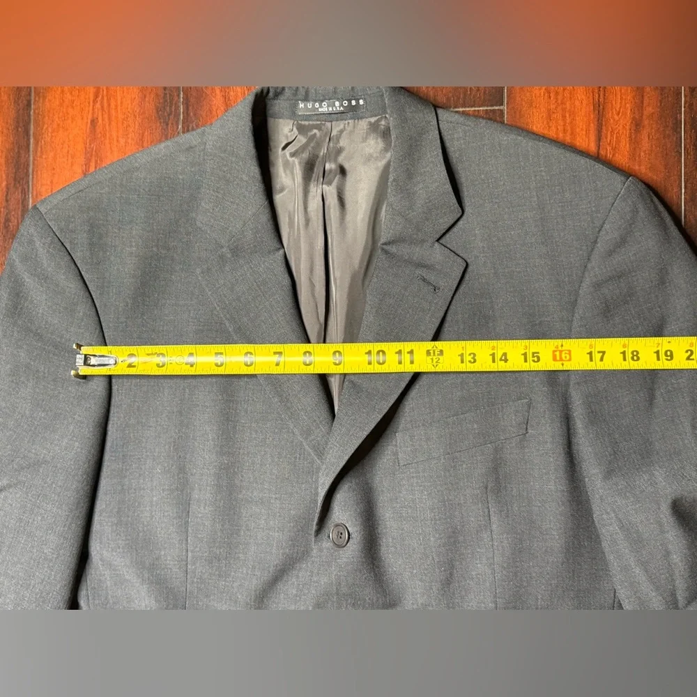 Hugo Boss Stretch Einstein Octo Sport Coat Gray Wool Jacket Men’s Blazer 40 L